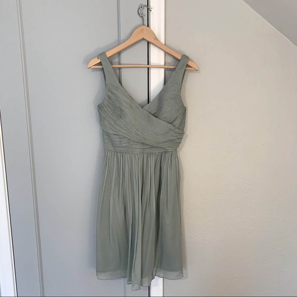 J. Crew Knee Length Bridesmaid Dress in Pale Blue